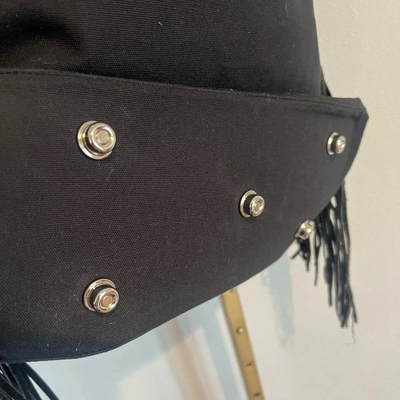 Raviani Black Fringe American Original Bronco Logo Tote Bag‎ Sold Out - Picture 5 of 12